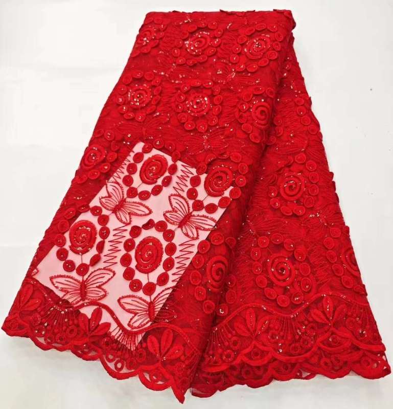 polyester beaded lace soft tulle lace for bridal wedding sequin lace fabric for ceremonial dress