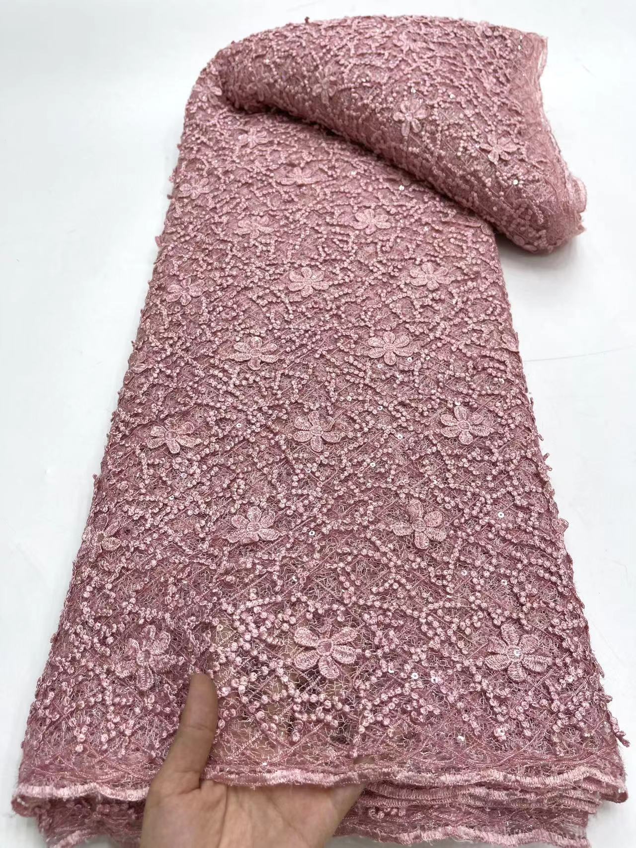 New Style Lower Price Nylon Cotton Brown Mesh Embroidery Lace With Flowers Fabric For Dress