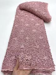 New Style Lower Price Nylon Cotton Brown Mesh Embroidery Lace With Flowers Fabric For Dress