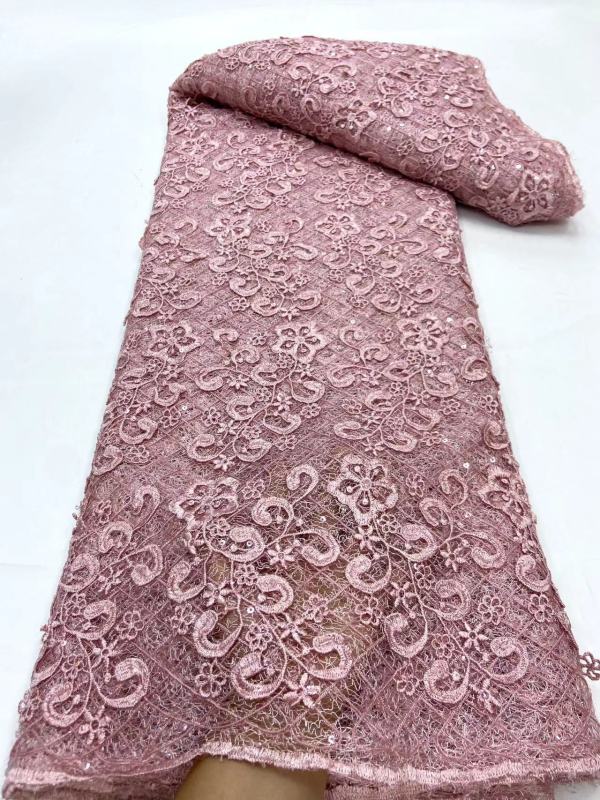 Fast shipping handmade 3d flowers fabric 5 yards french embroidery tulle net lace for dress bridal
