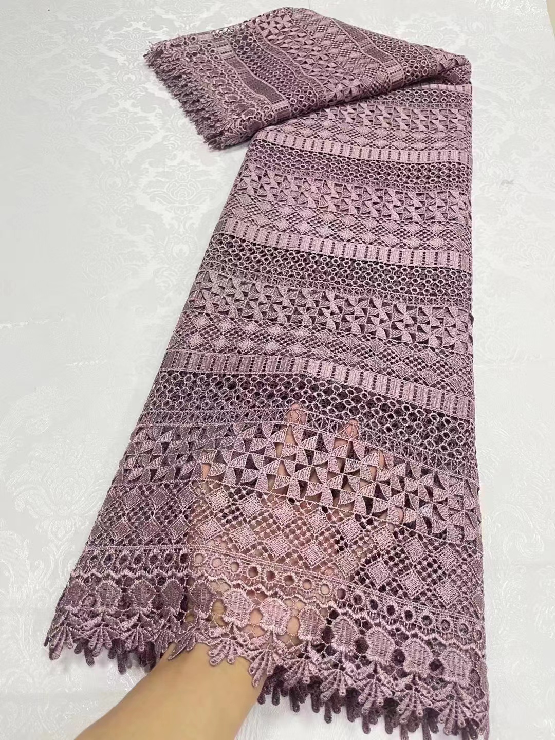 Wholesale Blue African Sequins Lace Fabric 2023 High Quality Guipure Lace Latest French Cord Lace Fabric For party Wedding