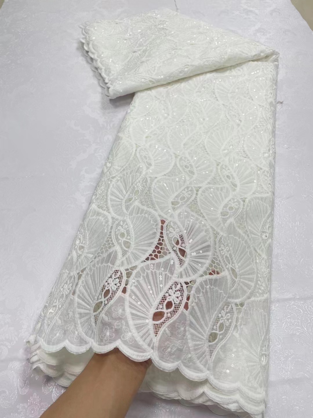 white fringe tassel border embroidery guipure lace fabric for dresses, fringe cord lace