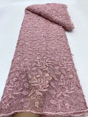 Custom cheap wholesale 3D flower competitive price embroidery lace fabric for clothing material