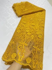 Smeeda yellow cord lace embroidery guipure cotton lace