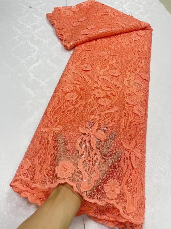 Smeeda yellow cord lace embroidery guipure cotton lace
