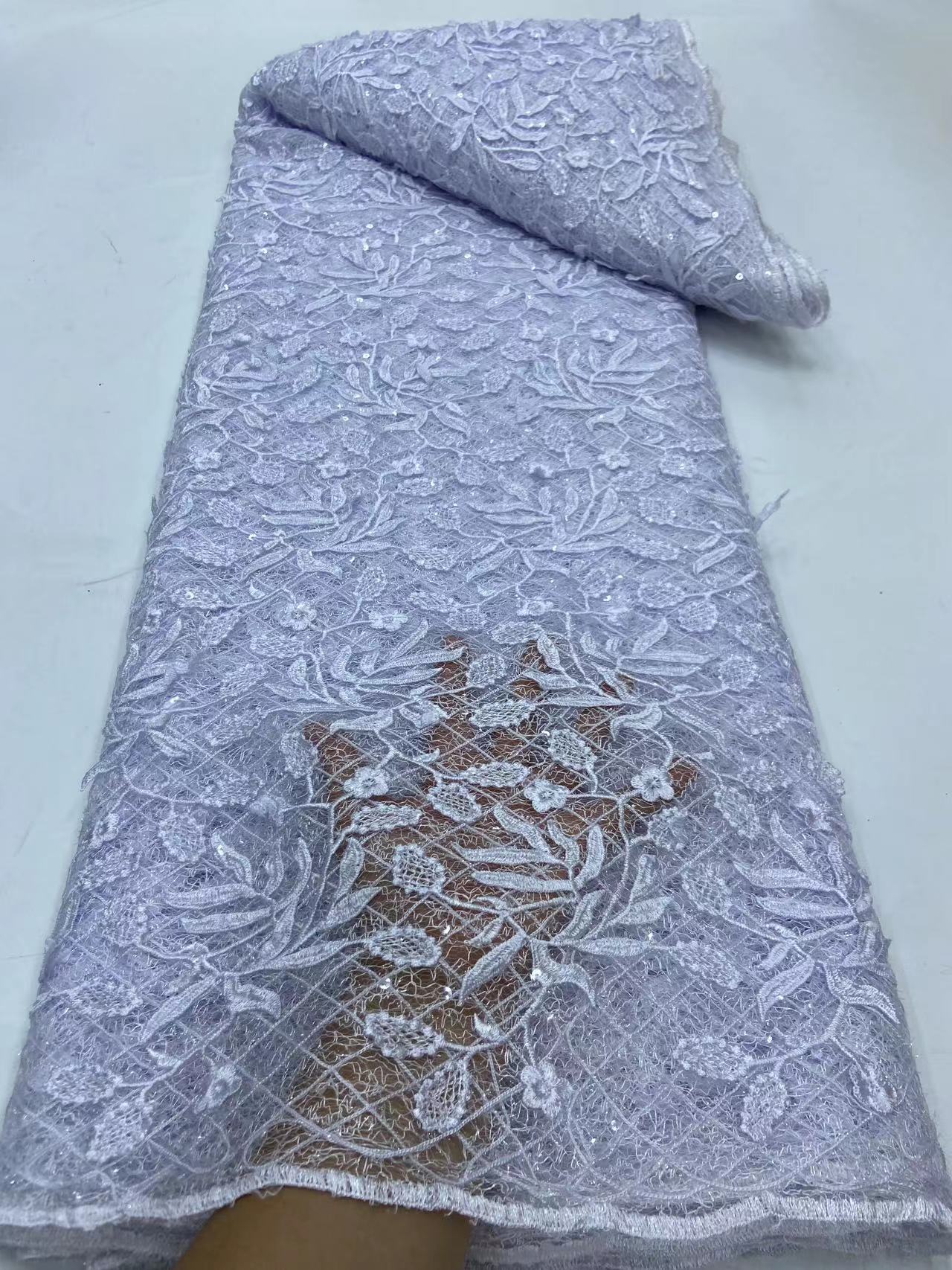 Custom cheap wholesale 3D flower competitive price embroidery lace fabric for clothing material