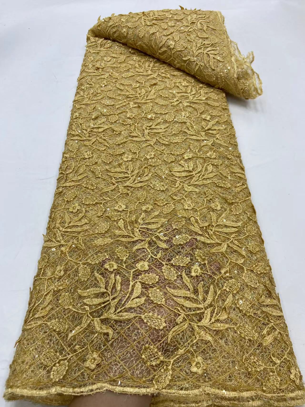 Custom cheap wholesale 3D flower competitive price embroidery lace fabric for clothing material