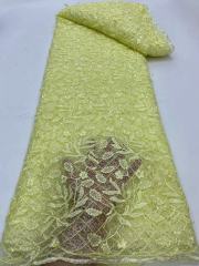 Custom cheap wholesale 3D flower competitive price embroidery lace fabric for clothing material
