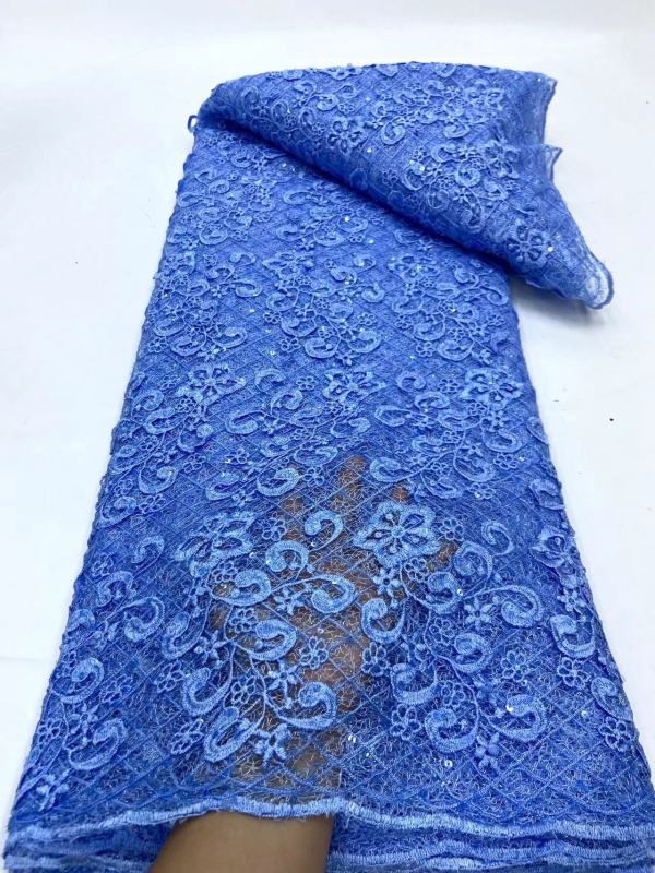 Fast shipping handmade 3d flowers fabric 5 yards french embroidery tulle net lace for dress bridal