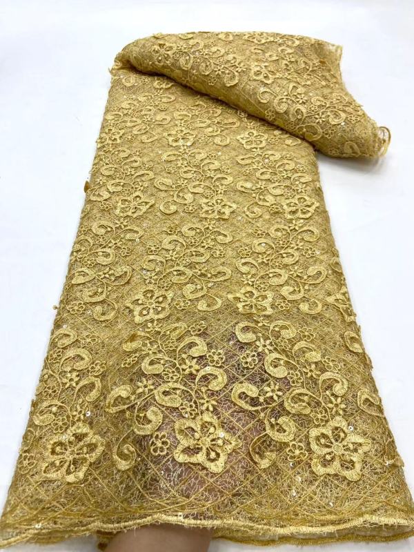 Fast shipping handmade 3d flowers fabric 5 yards french embroidery tulle net lace for dress bridal