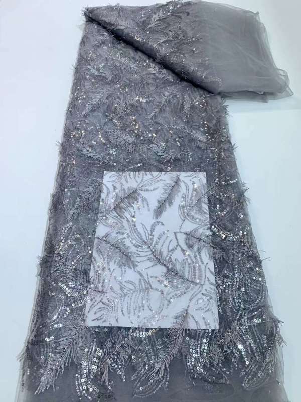 European style sequins embroidered wedding high density lace dress