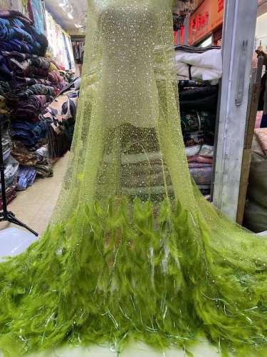 Hot-sale French textiles embroidery with sequin lace fabric suitable for sublimation
