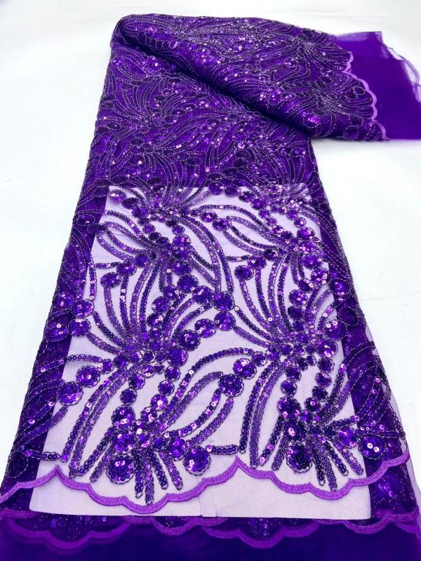 shiny hot sale sequined lace fabric for dresses