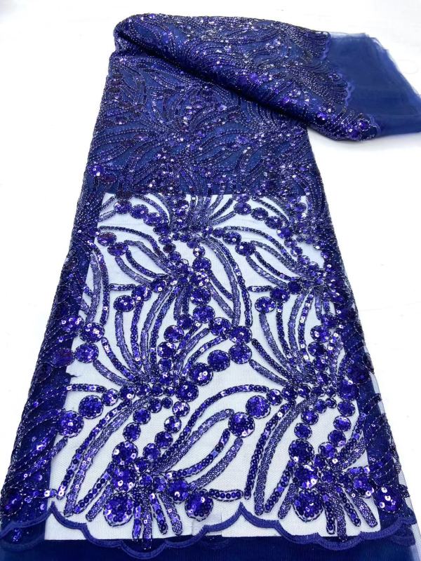 shiny hot sale sequined lace fabric for dresses