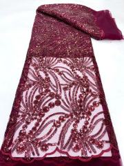 shiny hot sale sequined lace fabric for dresses