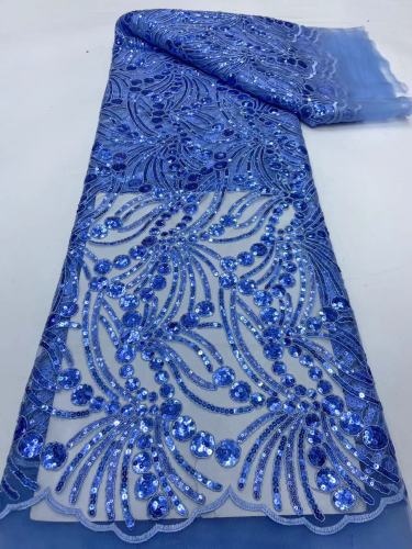 shiny hot sale sequined lace fabric for dresses