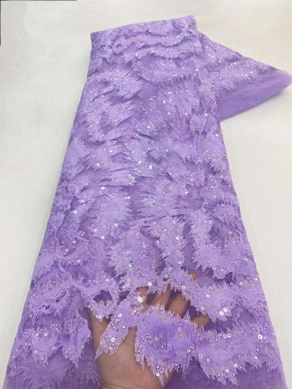 European style sequins embroidered wedding high density lace dress