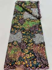 Embroidery Hand Made Beaded Tulle Lace African Lace Fabric 2023 High Quality
