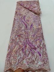 hot green nigerian wedding embroidery tulle lace materials sequin lace fabric