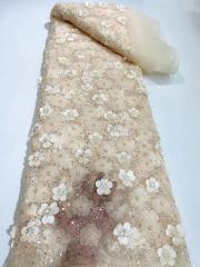 cute liturgical lace fabric net lace with sequin fabric beaded sequin lace with 3d flowers party dress