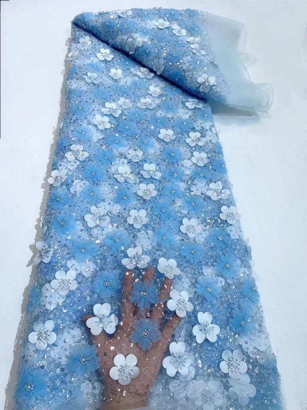 cute liturgical lace fabric net lace with sequin fabric beaded sequin lace with 3d flowers party dress
