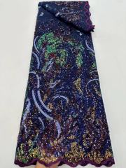 hot green nigerian wedding embroidery tulle lace materials sequin lace fabric
