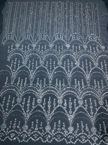 Elegant fashion design beads sequins lace fabric beading lace wedding dresses embroidery tulle embroidery fabric
