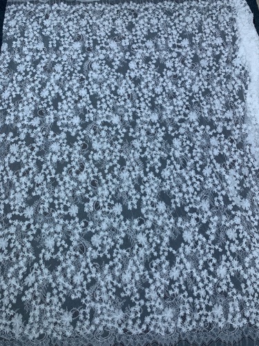 Top sale french lace embroidered fabric high quality net lace fabric for wedding bridal dress