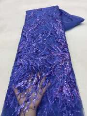 European style sequins embroidered wedding high density lace dress