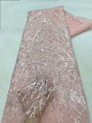 European style sequins embroidered wedding high density lace dress