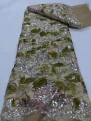 New design lace materials luxury fabric with rare pattern embroidered dress fabrics