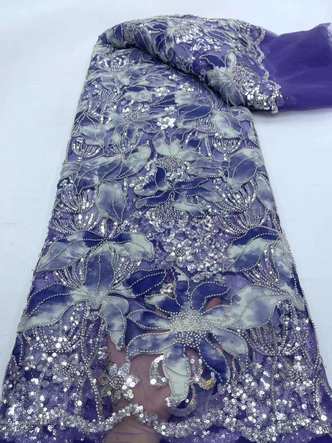 New design lace materials luxury fabric with rare pattern embroidered dress fabrics