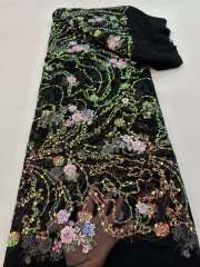 European style sequins embroidered wedding high density lace dress