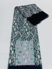 European style sequins embroidered wedding high density lace dress