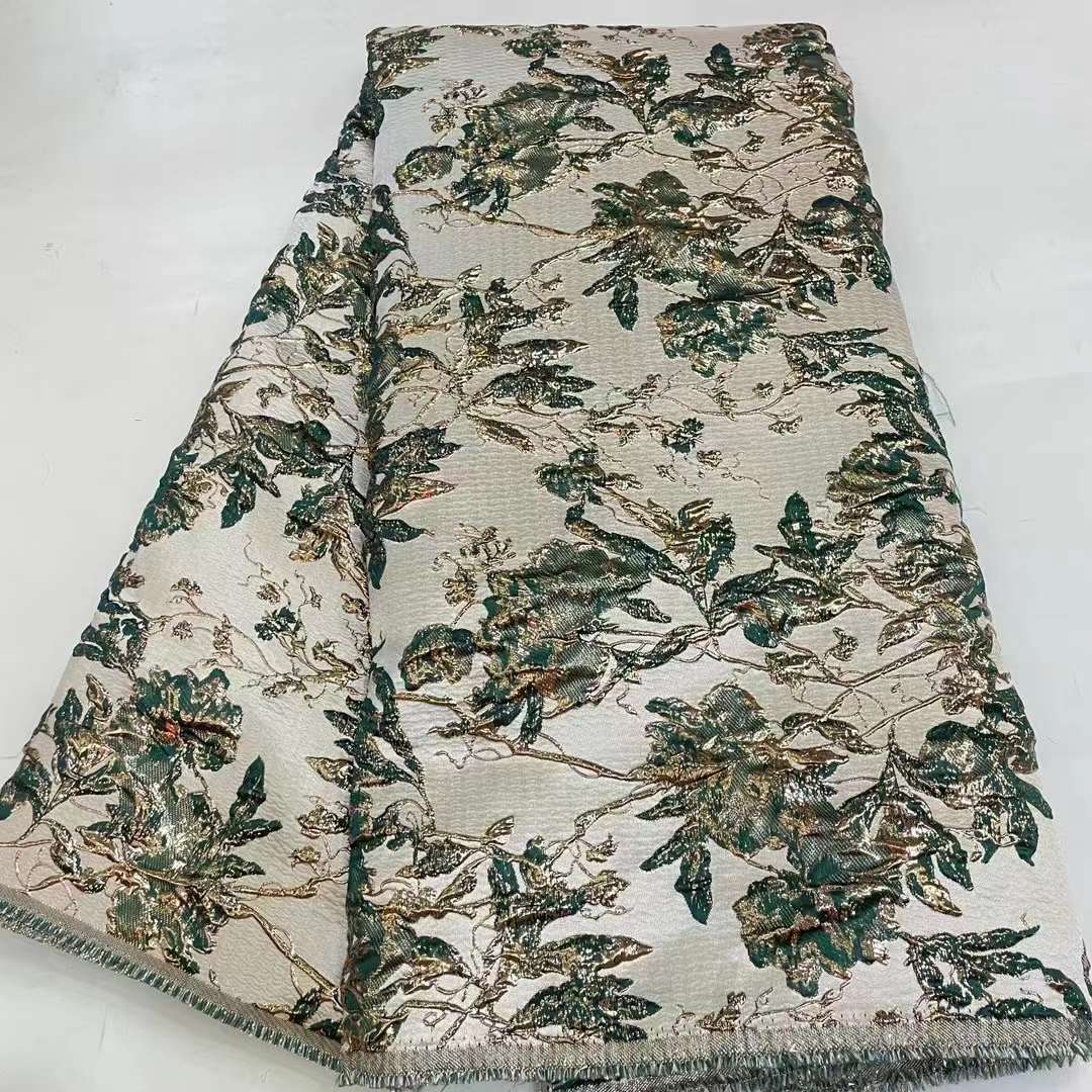 African embroidered lace fabric unique polyester for dresses and parties