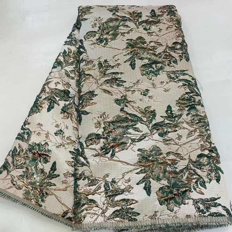 African embroidered lace fabric unique polyester for dresses and parties