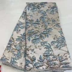 African embroidered lace fabric unique polyester for dresses and parties