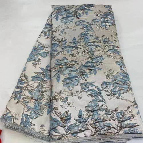 African embroidered lace fabric unique polyester for dresses and parties