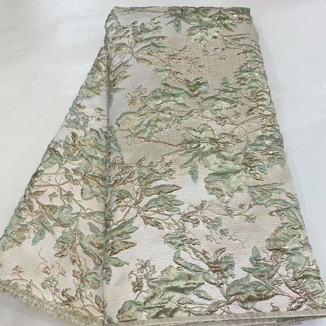 African embroidered lace fabric unique polyester for dresses and parties