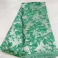 African embroidered lace fabric unique polyester for dresses and parties