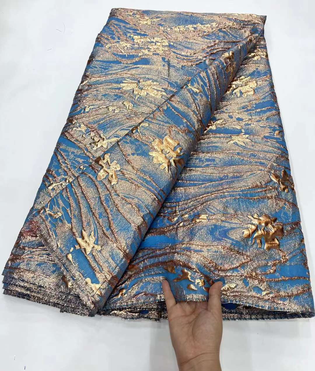 European style sequins embroidered wedding high density lace dress