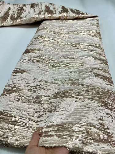Hot-sale French textiles embroidery with sequin lace fabric suitable for sublimation