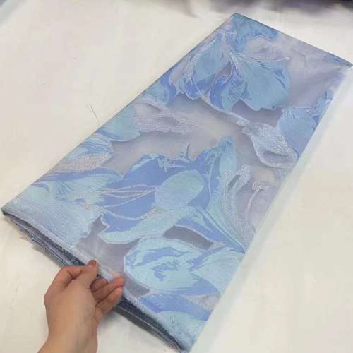 Hot-sale French textiles embroidery with sequin lace fabric suitable for sublimation