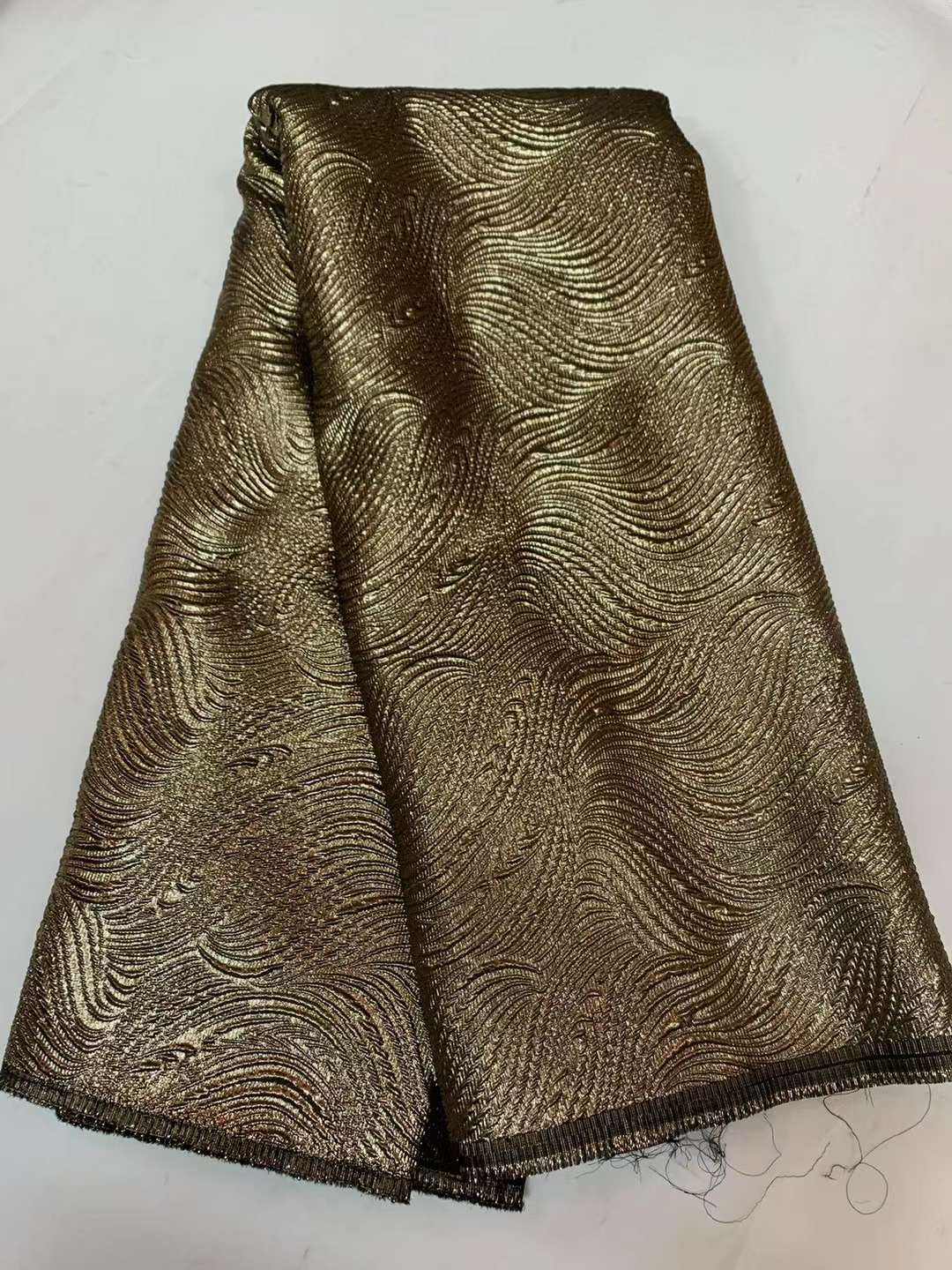 African embroidered lace fabric unique polyester for dresses and parties