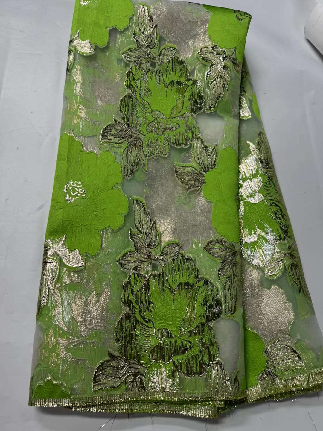 African embroidered lace fabric unique polyester for dresses and parties