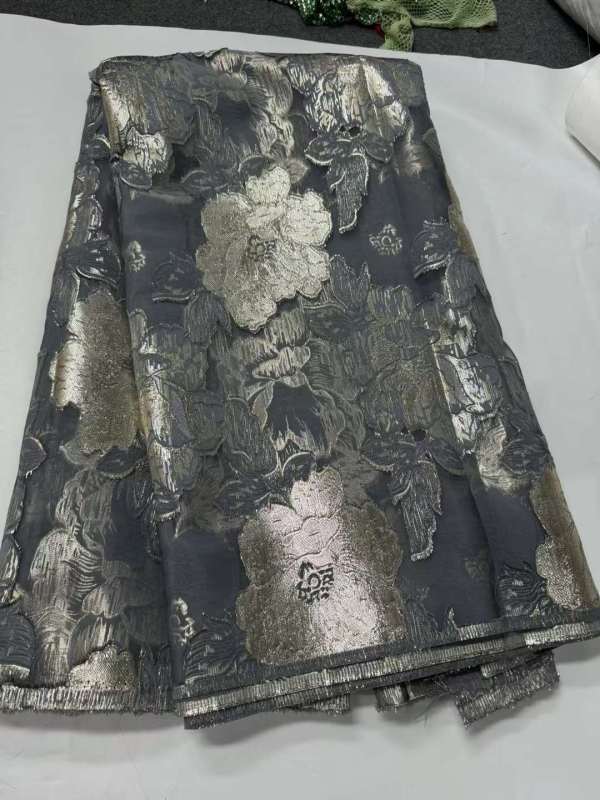 African embroidered lace fabric unique polyester for dresses and parties