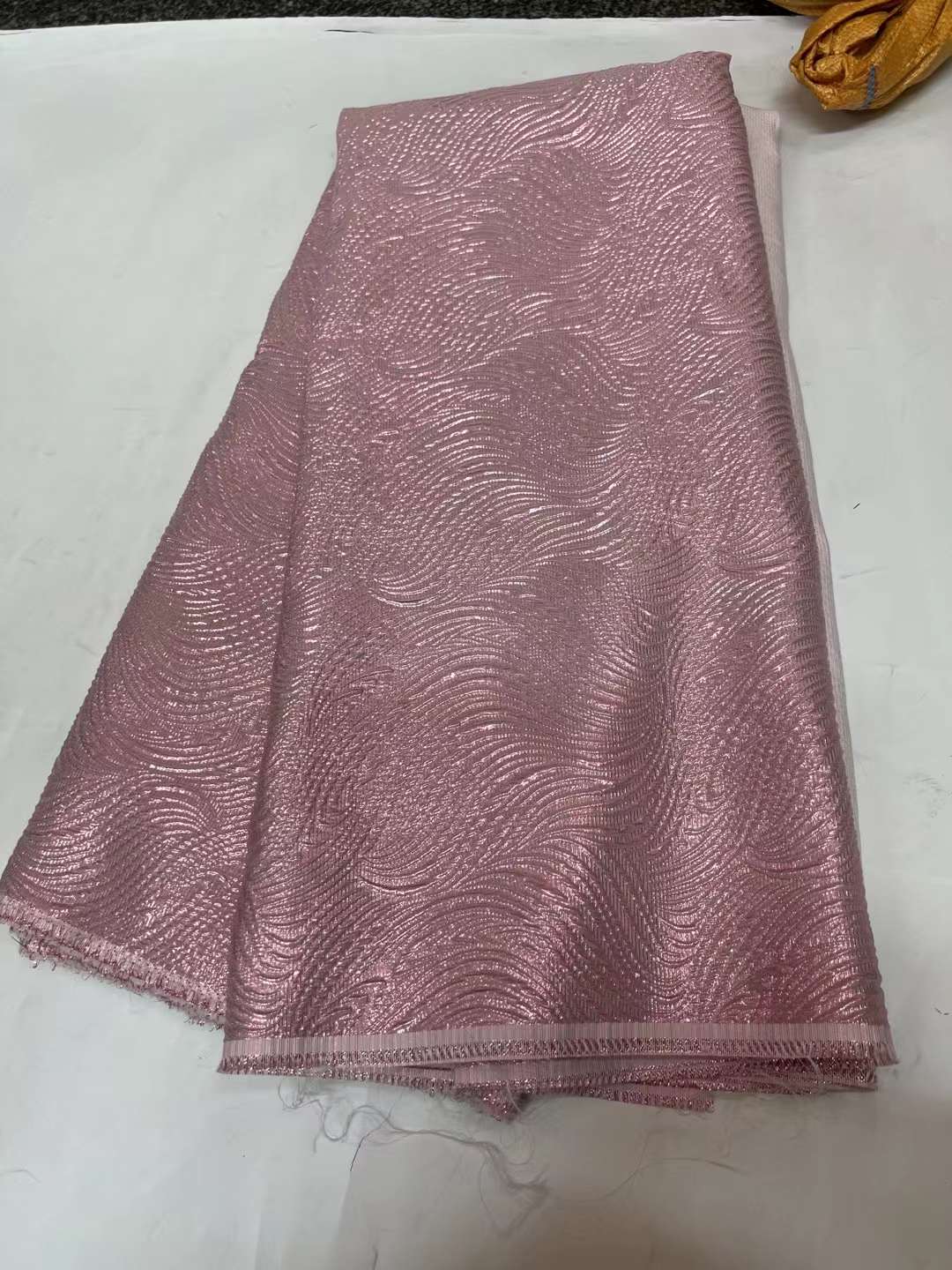 African embroidered lace fabric unique polyester for dresses and parties