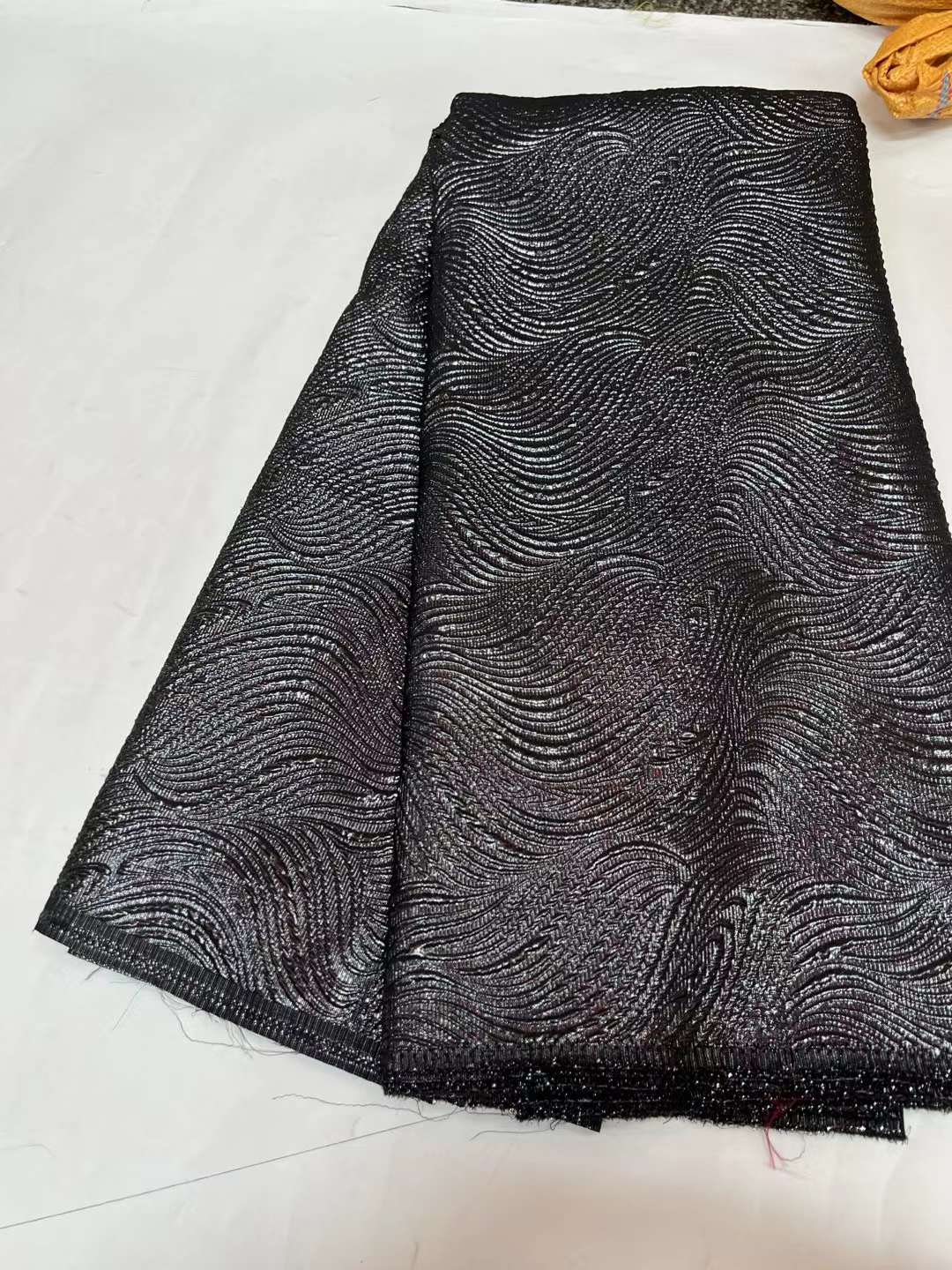 African embroidered lace fabric unique polyester for dresses and parties