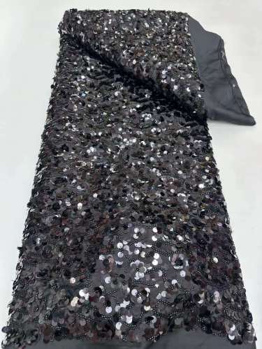 luxury glitter Sequins Best Selling new model African sequins evening dress fdesign abric
