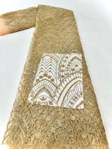 The gorgeous nigerian sequins tulle Polyester colorful embroidery tulle wedding gowns Dress lace Fabric